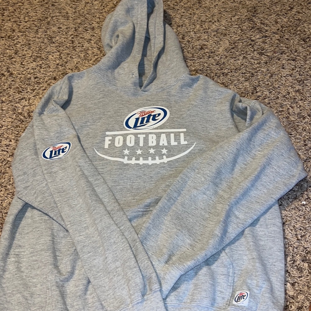 Miller lite football sweatshirt size L